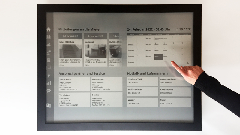 42 Zoll ePaper Display mit Touchscreen