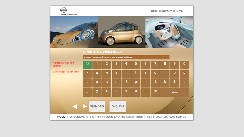 GUI Design, Nissan Infoterminal