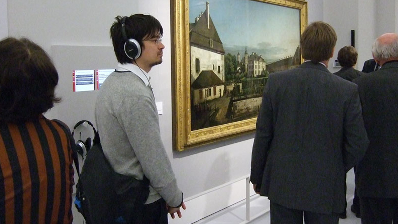 Hörstation mit Touchscreen-Steuerung, Wechselausstellung, Festung Königstein