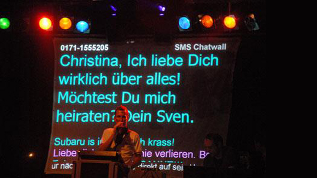 SMS Chatwall, Mobile Marketing und Entertainment