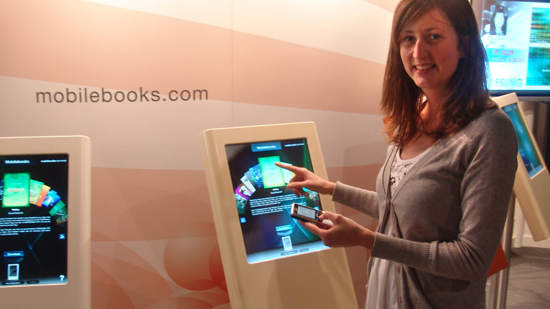 Mobilebooks per Bluetooth aufs Handy laden, Frankfurter Buchmesse