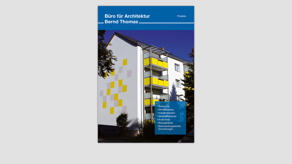 Broschüre für Architekturbüro Bernd Thomas, Bretnig-Hauswalde