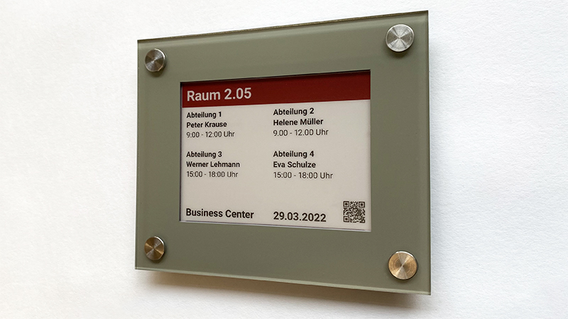 6 inch ePaper Display Türschild Raumbelegung