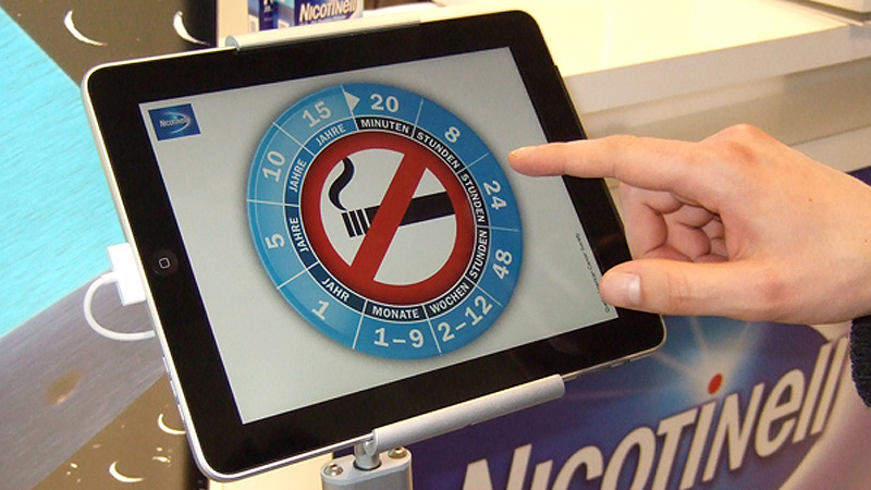 iPad-Terminal - Kiosksystem im Messeeinsatz für Nicotinell