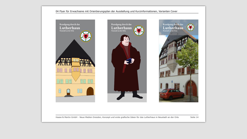 Grafische Ideen für das Lutherhaus in Neustadt an der Orla