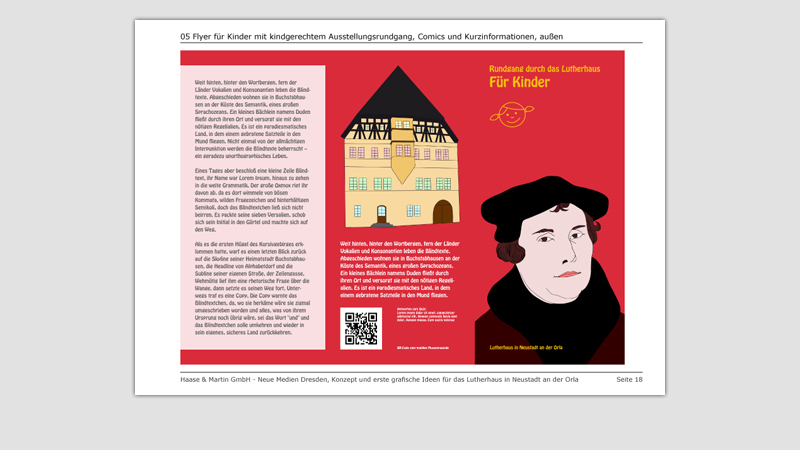 Grafische Ideen für das Lutherhaus in Neustadt an der Orla