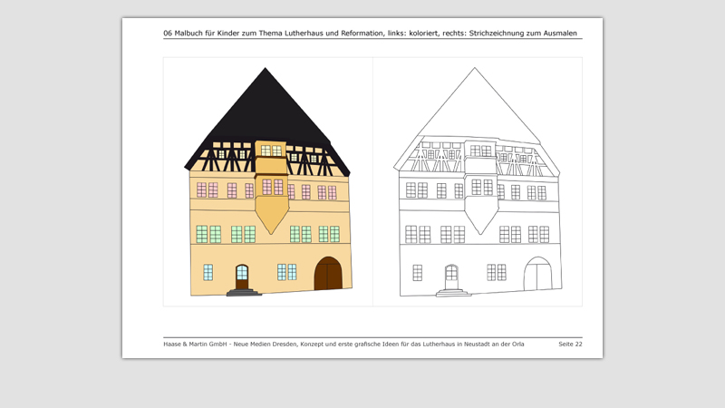 Grafische Ideen für das Lutherhaus in Neustadt an der Orla
