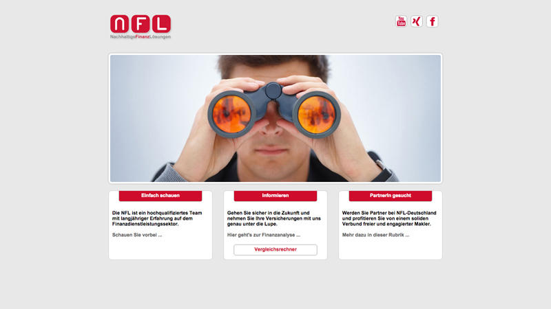 Webdesign, Website NFL, Radebeul, Dresden