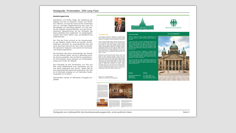 Styleguide und Webdesign für Bundesverwaltungsgericht
