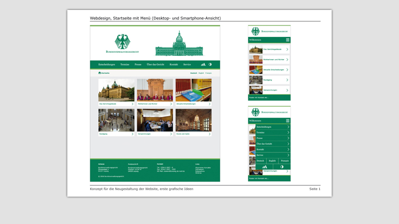 Styleguide und Webdesign für Bundesverwaltungsgericht